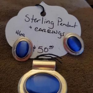 Handmade pure Sterling And Blue Tigers Eye